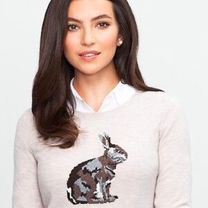 Talbots Rabbit Motif Sweater - Sz. L